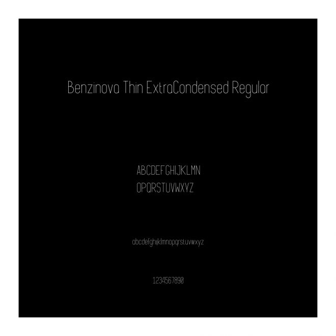 Benzinova Thin ExtraCondensed Regular