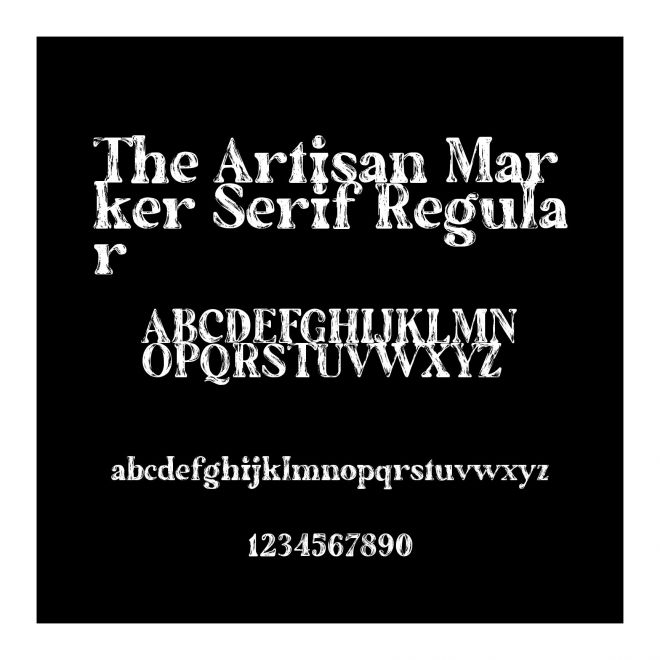 The Artisan Marker Serif Regular