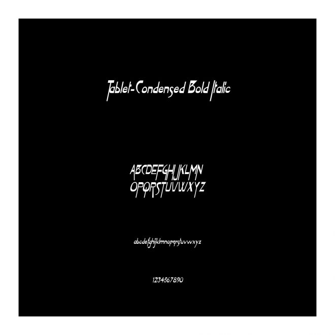 Tablet-Condensed Bold Italic