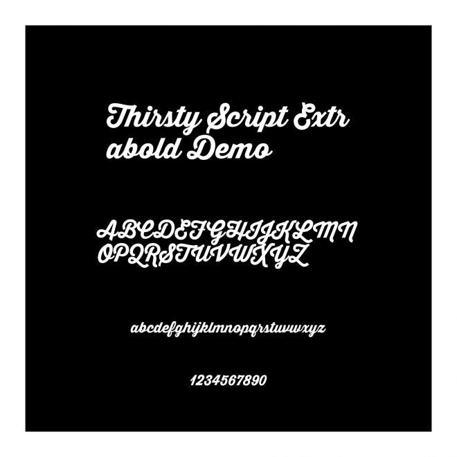 Thirsty Script Extrabold Demo
