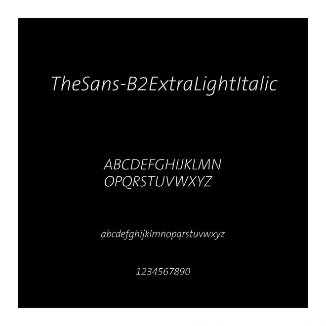 TheSans-B2ExtraLightItalic