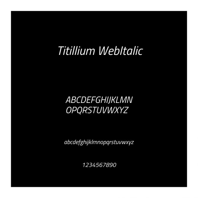 Titillium WebItalic