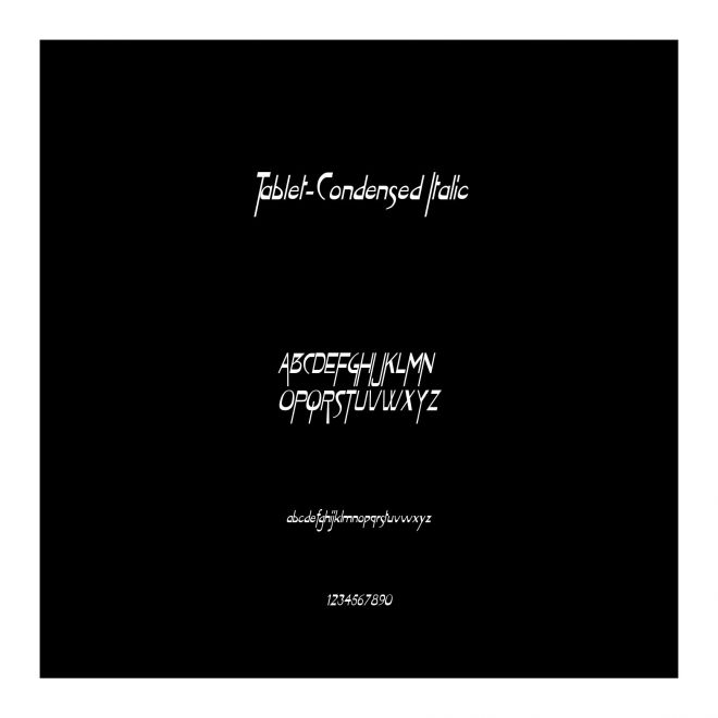 Tablet-Condensed Italic