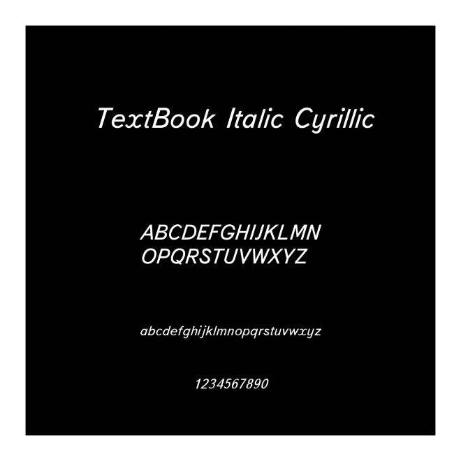 TextBook Italic Cyrillic