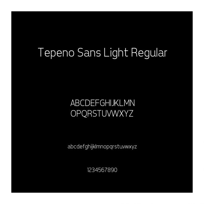 Tepeno Sans Light Regular