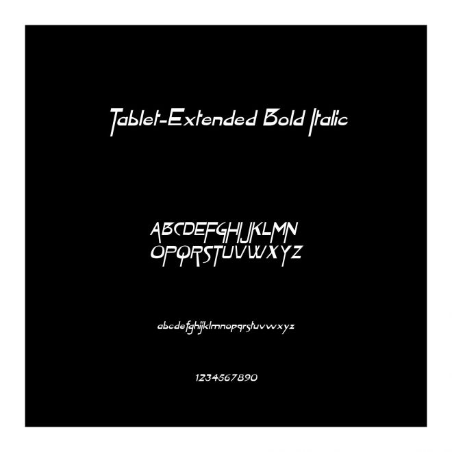 Tablet-Extended Bold Italic
