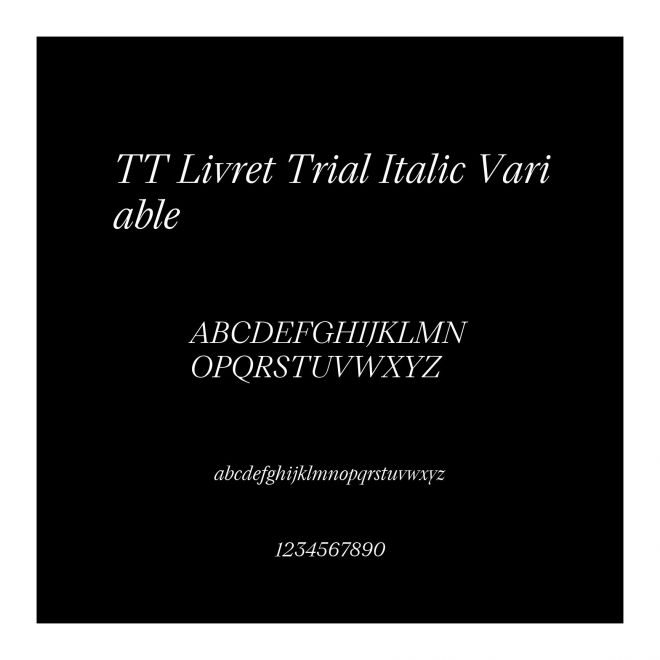 TT Livret Trial Italic Variable