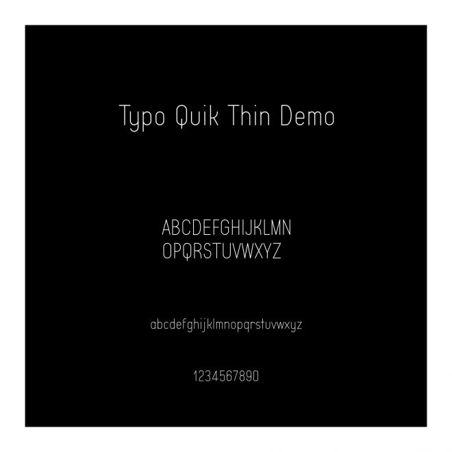 Typo Quik Thin Demo