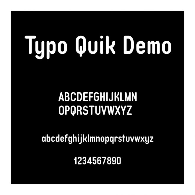 Typo Quik Demo Bold