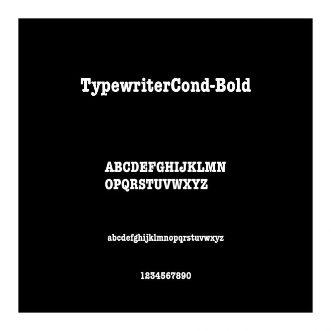 TypewriterCond Bold
