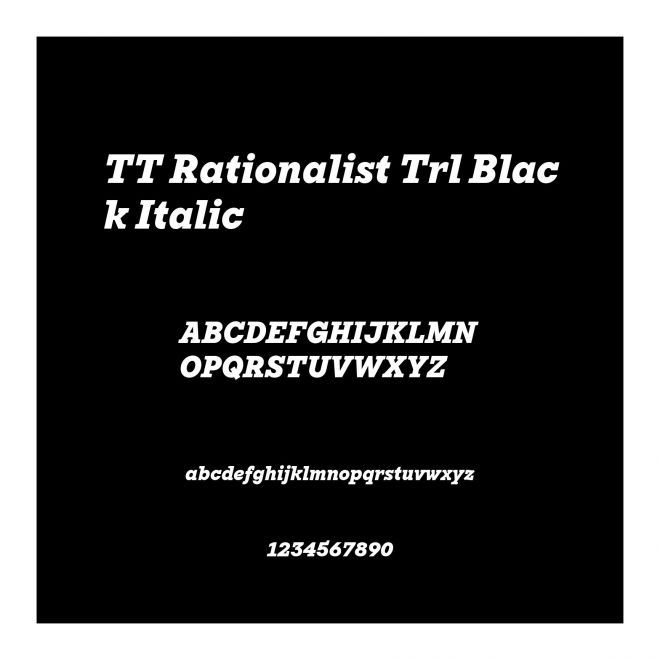 TT Rationalist Trl Black Italic