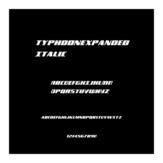 Typhoon Expanded Italic