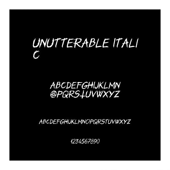 Unutterable Italic