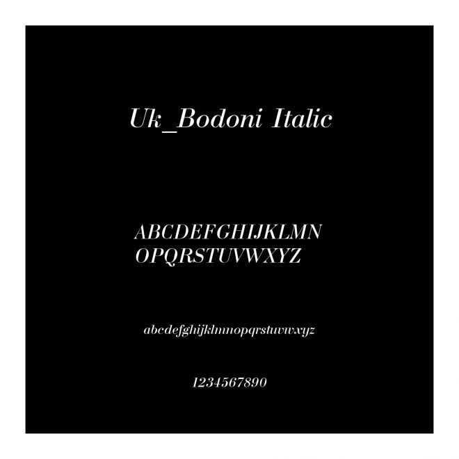 Uk_Bodoni Italic