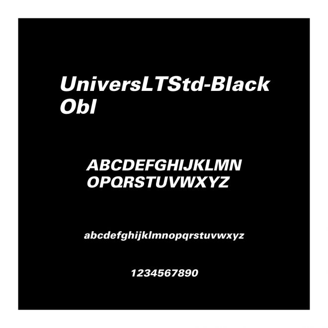 UniversLTStd-BlackObl