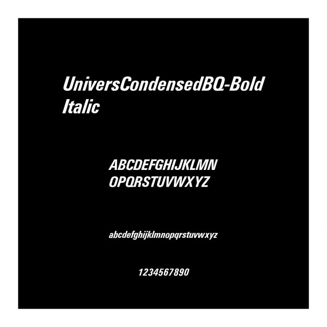 UniversCondensedBQ-BoldItalic