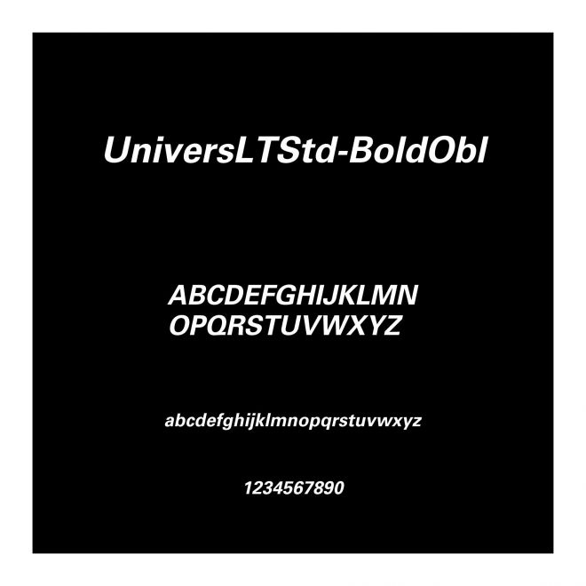 UniversLTStd-BoldObl