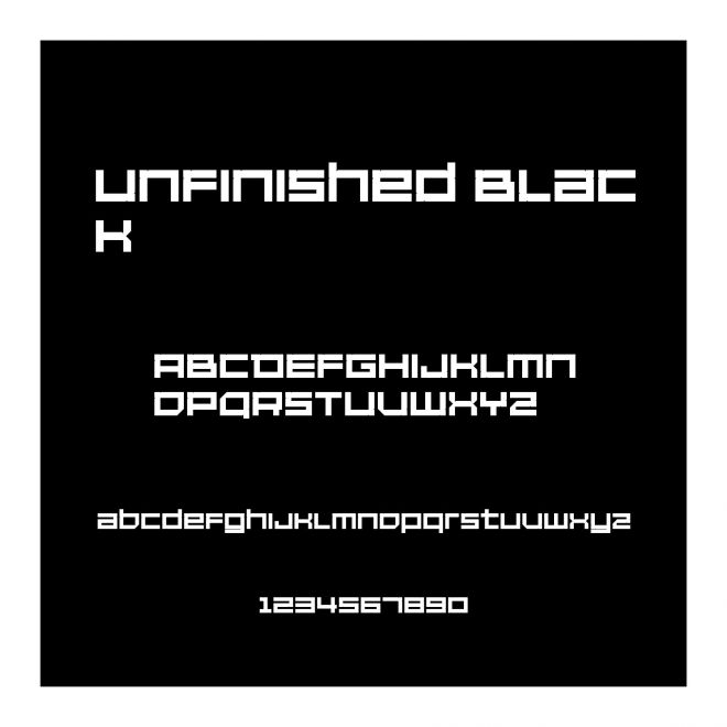 Unfinished Black