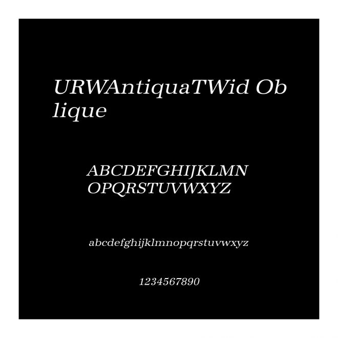 URWAntiquaTWid Oblique