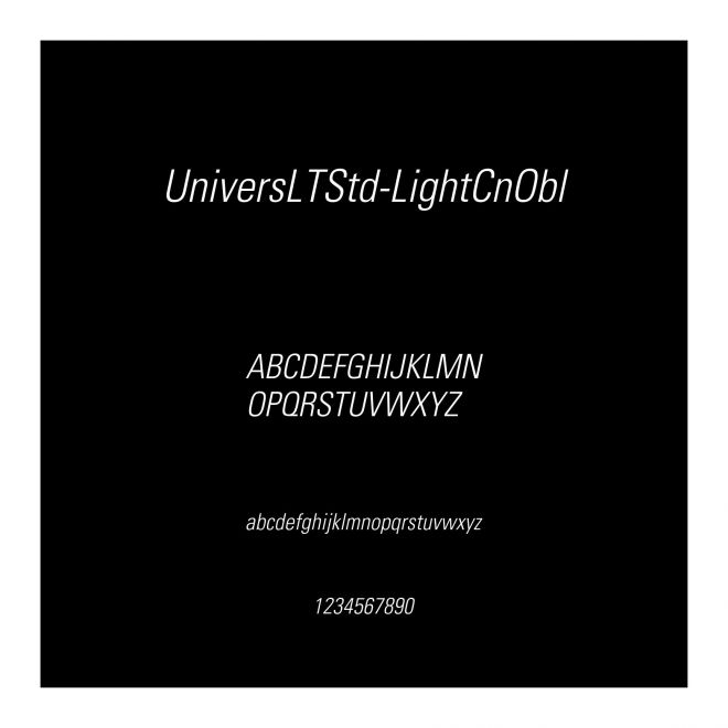 UniversLTStd-LightCnObl