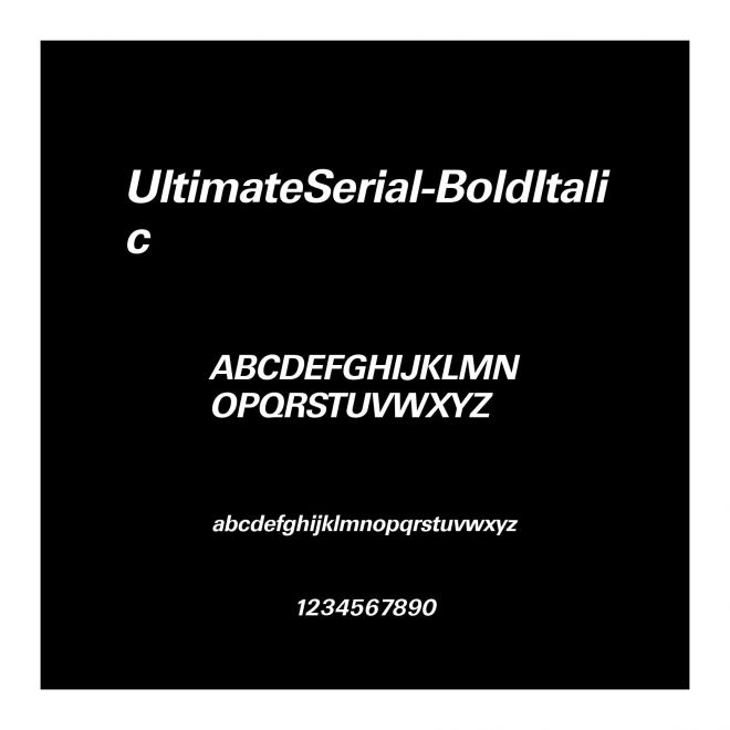 UltimateSerial-BoldItalic
