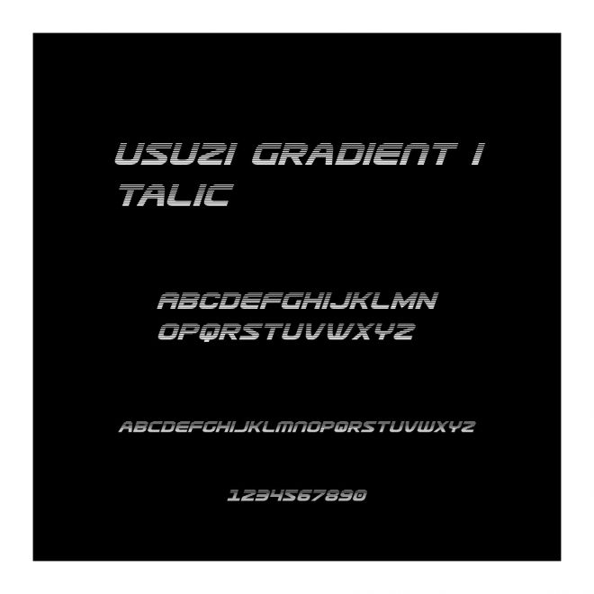 Usuzi Gradient Italic