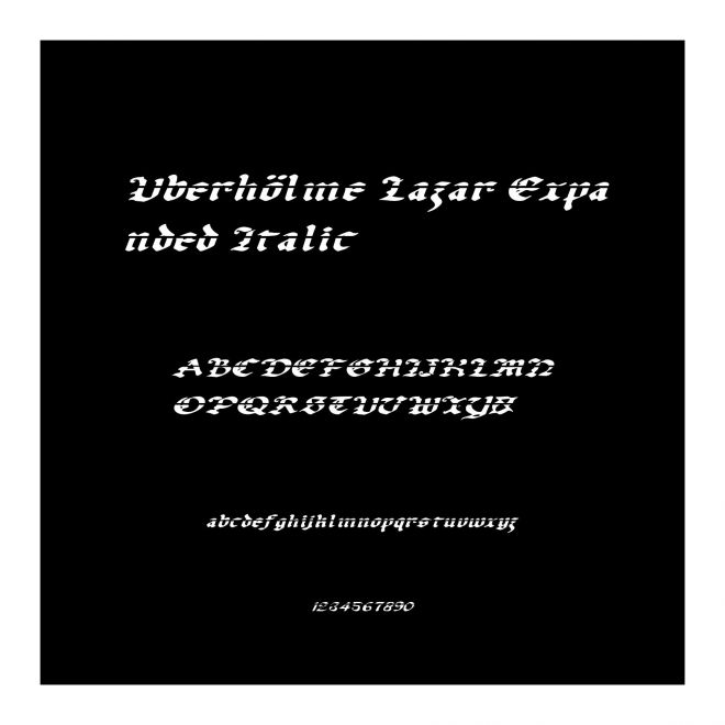 Uberh?lme Lazar Expanded Italic