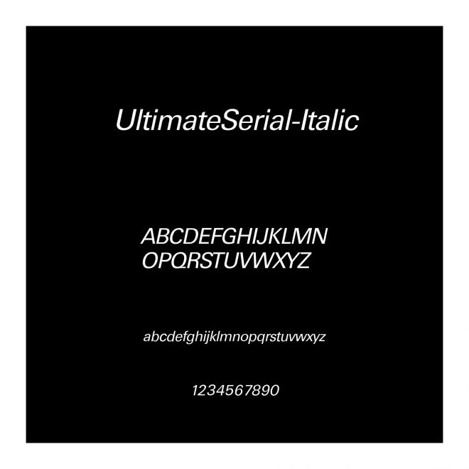 UltimateSerial-Italic