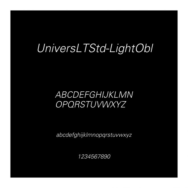 UniversLTStd-LightObl
