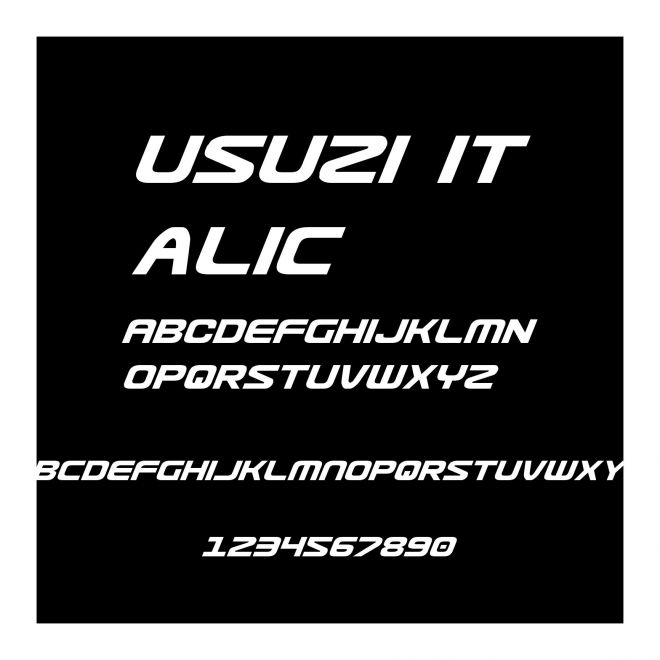 Usuzi Italic