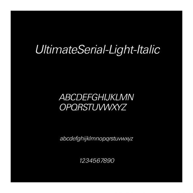 UltimateSerial-Light-Italic