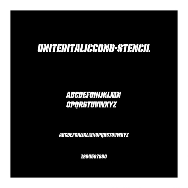 UnitedItalicCond-Stencil