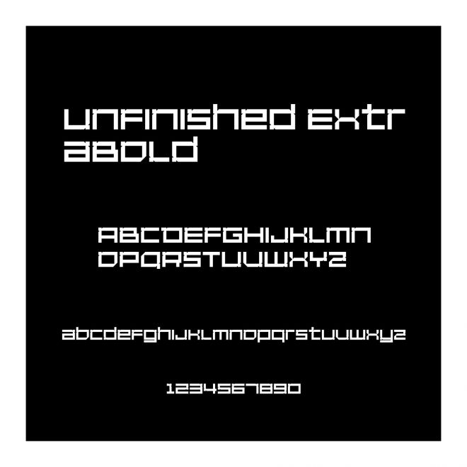 Unfinished ExtraBold
