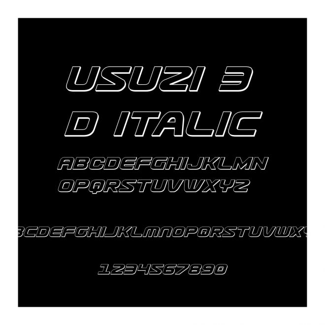 Usuzi 3D Italic