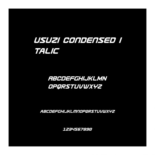 Usuzi Condensed Italic