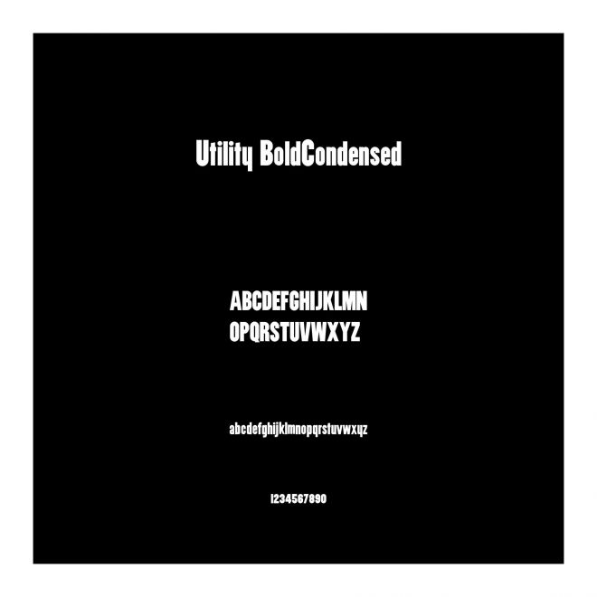 Utility BoldCondensed