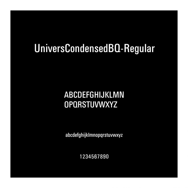 UniversCondensedBQ-Regular