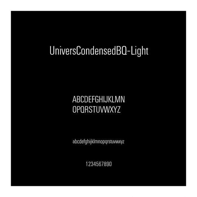 UniversCondensedBQ-Light