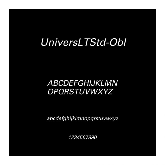 UniversLTStd-Obl