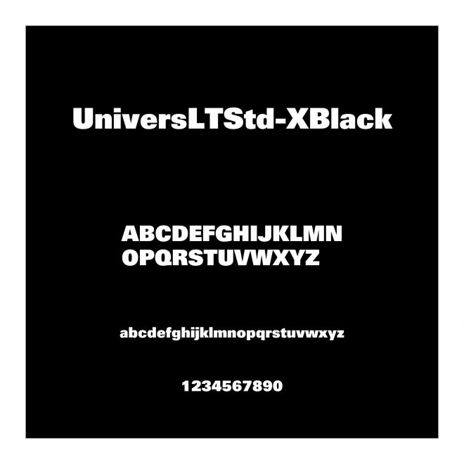 UniversLTStd-XBlack