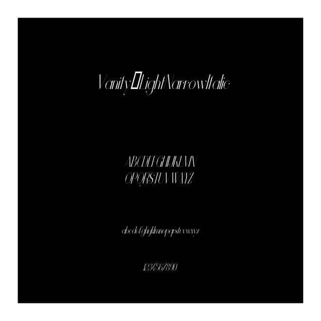 Vanity-LightNarrowItalic