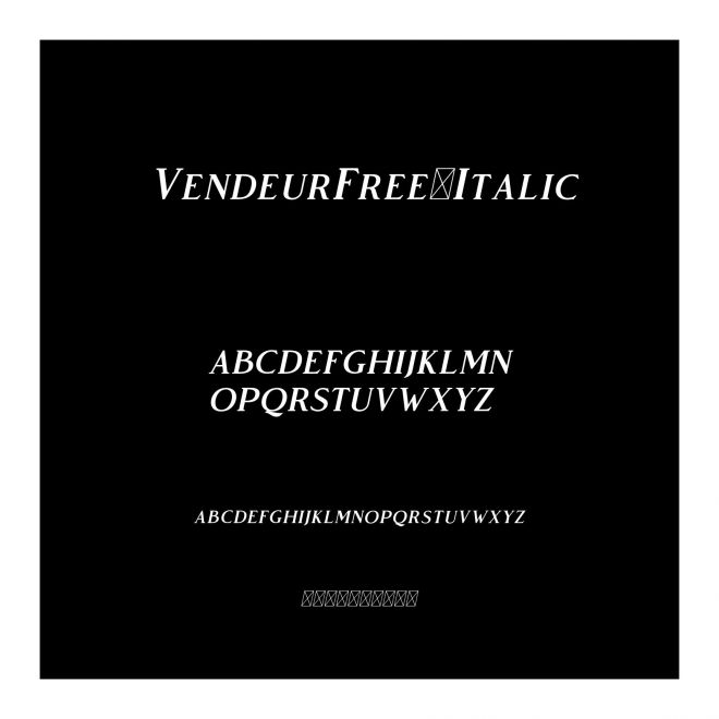 VendeurFree-Italic