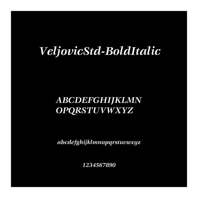 VeljovicStd-BoldItalic