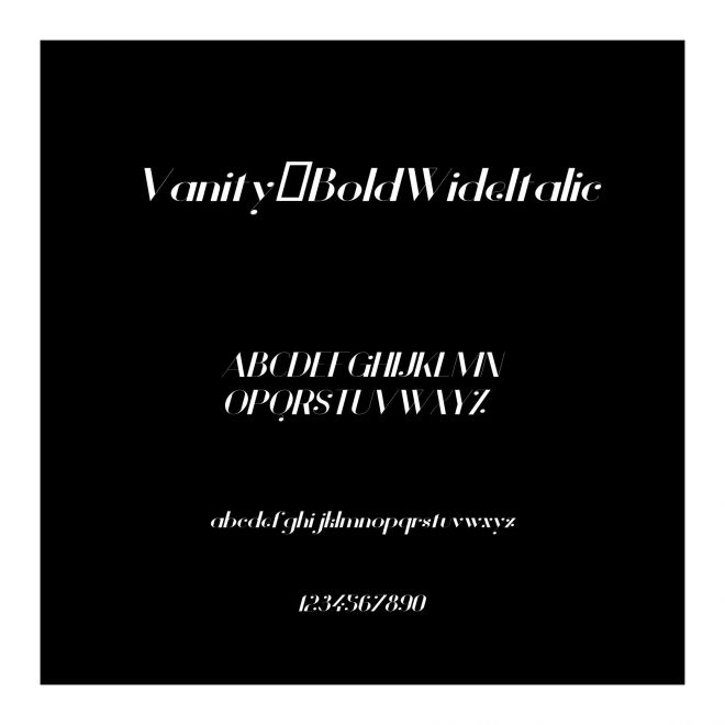 Vanity-BoldWideItalic