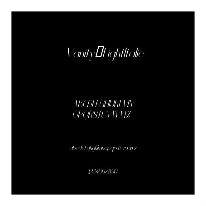 Vanity-LightItalic