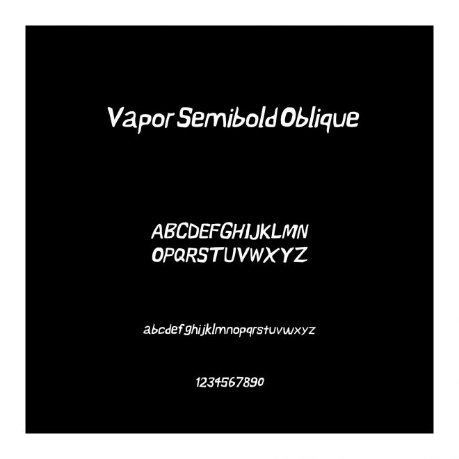 Vapor Semibold Oblique