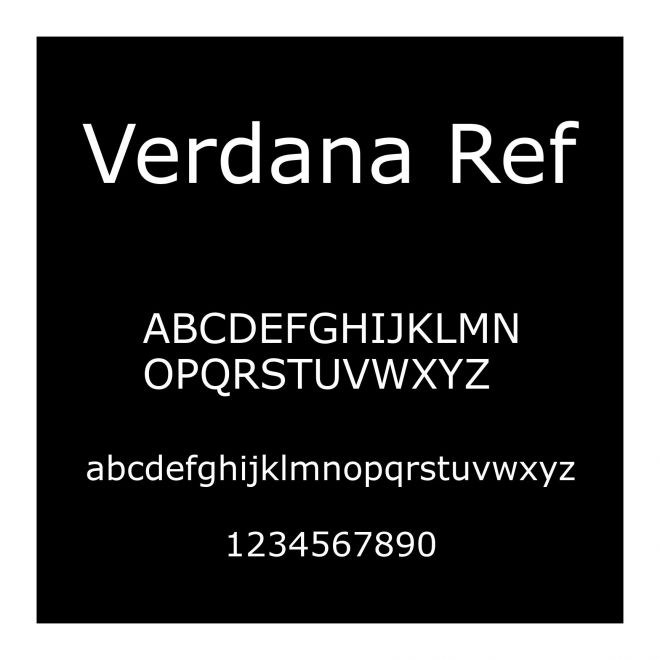 Verdana Ref