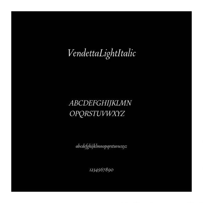 VendettaLightItalic