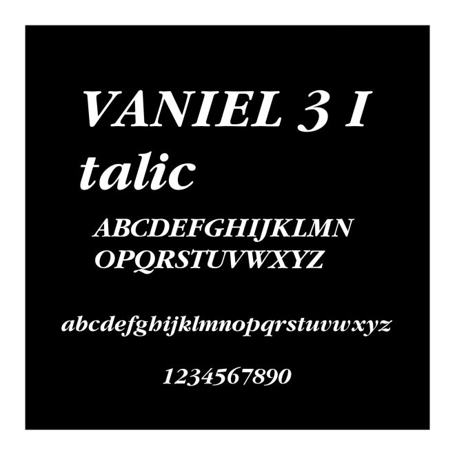 VANIEL 3 Italic