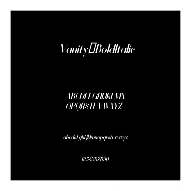 Vanity-BoldItalic